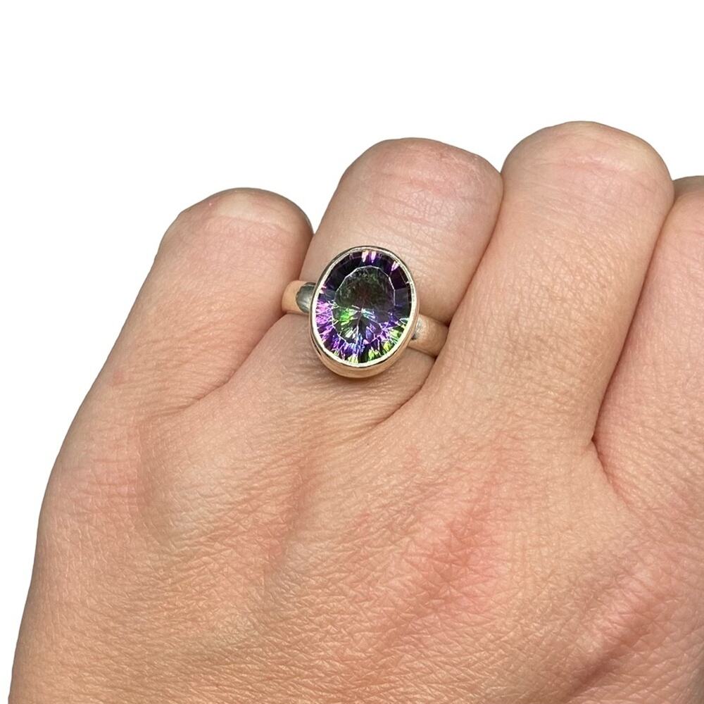 Hand Crafted Amethyst Silver Ring - image 2